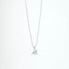 Opal Touch - Alphabet M Rhodium Locket with Chain (18