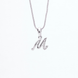Opal Touch - Alphabet M Rhodium Locket with Chain (18