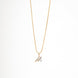 Opal Touch - Alphabet M Two Tone Locket with Chain (18