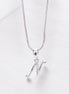 Opal Touch - Alphabet N Rhodium Locket with Chain (18") - Locket Set