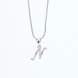 Opal Touch - Alphabet N Rhodium Locket with Chain (18