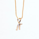 Opal Touch - Alphabet N Two Tone Locket with Chain (18