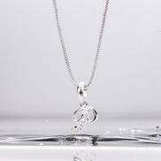 Opal Touch - Alphabet P Rhodium Locket with Chain (18