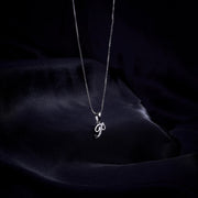 Opal Touch - Alphabet P Rhodium Locket with Chain (18") - Locket Set