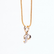 Opal Touch - Alphabet P Two Tone Locket with Chain (18