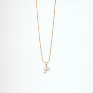 Opal Touch - Alphabet P Two Tone Locket with Chain (18