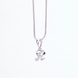 Opal Touch - Alphabet R Rhodium Locket with Chain (18