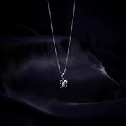 Opal Touch - Alphabet R Rhodium Locket with Chain (18