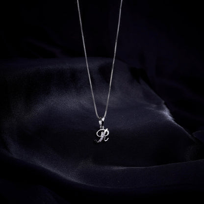 Opal Touch - Alphabet R Rhodium Locket with Chain (18") - Locket Set