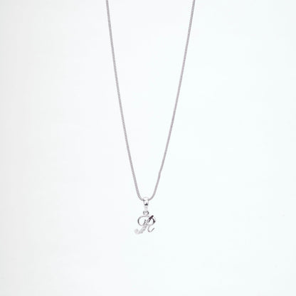 Opal Touch - Alphabet R Rhodium Locket with Chain (18") - Locket Set