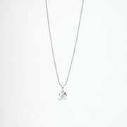 Opal Touch - Alphabet R Rhodium Locket with Chain (18") - Locket Set
