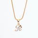 Opal Touch - Alphabet R Two Tone Locket with Chain (18