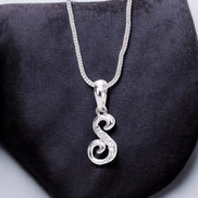 Opal Touch - Alphabet S Rhodium Locket with Chain (18