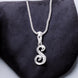 Opal Touch - Alphabet S Rhodium Locket with Chain (18