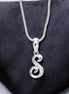 Opal Touch - Alphabet S Rhodium Locket with Chain (18") - Locket Set