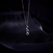 Opal Touch - Alphabet S Rhodium Locket with Chain (18