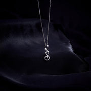 Opal Touch - Alphabet S Rhodium Locket with Chain (18") - Locket Set