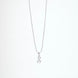 Opal Touch - Alphabet S Rhodium Locket with Chain (18