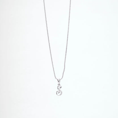 Opal Touch - Alphabet S Rhodium Locket with Chain (18") - Locket Set