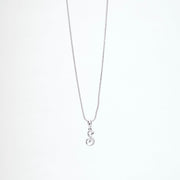 Opal Touch - Alphabet S Rhodium Locket with Chain (18") - Locket Set