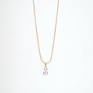 Opal Touch - Alphabet S Two Tone Locket with Chain (18