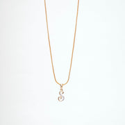 Opal Touch - Alphabet S Two Tone Locket with Chain (18") - Locket Set