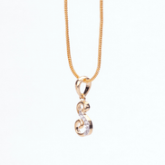 Opal Touch - Alphabet S Two Tone Locket with Chain (18