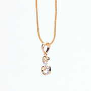 Opal Touch - Alphabet S Two Tone Locket with Chain (18") - Locket Set