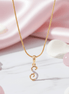 Alphabet S Two Tone Locket with Chain (18") - Opal Touch