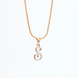Opal Touch - Alphabet S Two Tone Locket with Chain (18