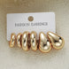 Combo - Amazing Half Circle Gold Plated Studs (Pack of 3) - Opal Touch