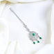 American Diamond CZ Studded Rhodium Plated Maang Tikka - Opal Touch