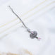 American Diamond CZ Studded Rhodium Plated Maang Tikka - Opal Touch