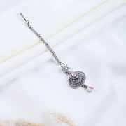 American Diamond CZ Studded Rhodium Plated Maang Tikka - Opal Touch