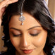 American Diamond CZ Studded Rhodium Plated Maang Tikka - Opal Touch