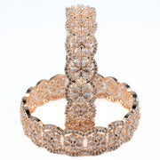 American Diamond Flower Bangles (Pack of 2) - Opal Touch