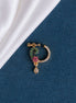 Nose Pin - American Diamond Gold Plated Spiral Nose Screw - Opal Touch