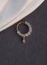 Nose Pin - American Diamond Gold Silver Plated Pierced Round Nose Pin - Opal Touch