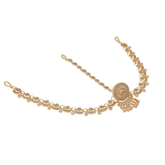Opal Touch - American Diamond Golden Borla (Matha Patti) - Matha Patti