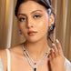 American Diamond Layered Necklace Set with Earrings - Opal Touch