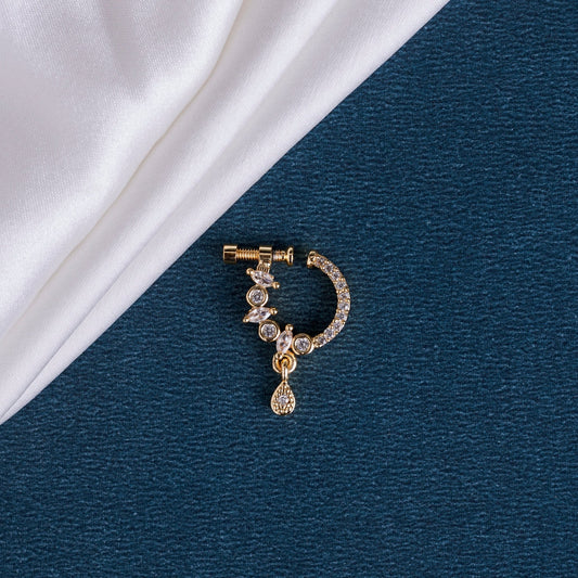 Nose Pin - American Diamond Markish Nose Screw - Opal Touch