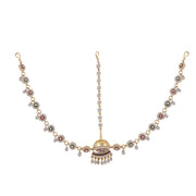 Opal Touch - American Diamond Minakari Borla (Matha Patti) - Matha Patti