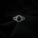 American Diamond Oval Halo Solitaire Statement Rhodium Plated Ring - Opal Touch