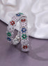 American Diamond Rhodium Bangles - Opal Touch