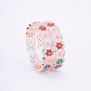 Bangles - American Diamond Rose Gold Bangles - Opal Touch