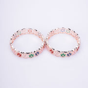 Bangles - American Diamond Rose Gold Bangles - Opal Touch