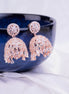 Opal Touch - American Diamond Rose Gold Jhumka - Jhumka