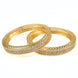 American Diamond Round Gold Bangles (Pack of 2) - Opal Touch