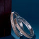 Opal Touch - American Diamond Round Rhodium Bangles (Pack of 2) - Bangles