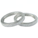 American Diamond Round Rhodium Bangles (Pack of 2) - Opal Touch